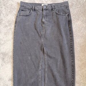 Cotton On Dark Gray Denim Skirt